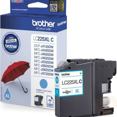 Tinta BROTHER LC-225XL Cyan original