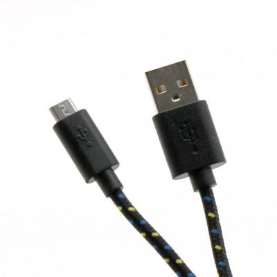 Kabel USB tip A-M<=>USB tip micro B-M  1.0m Black - SBOX pleteni