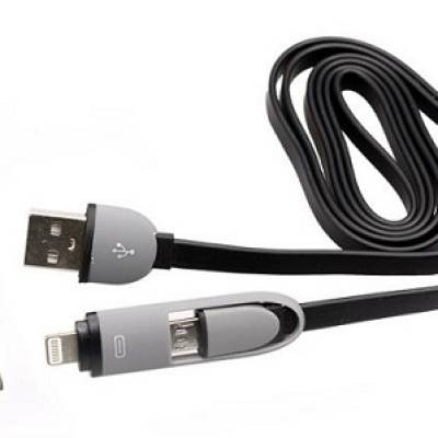 Kabel Lightning USB SBOX punjač,data - iPod, iPhone5/6/7/8 - 1m Black + MicroUSB