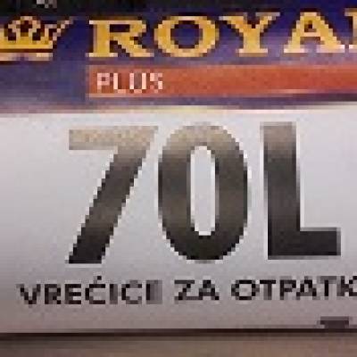 Vreća za smeće  70L 60x80cm 10/1 LDPE zelena