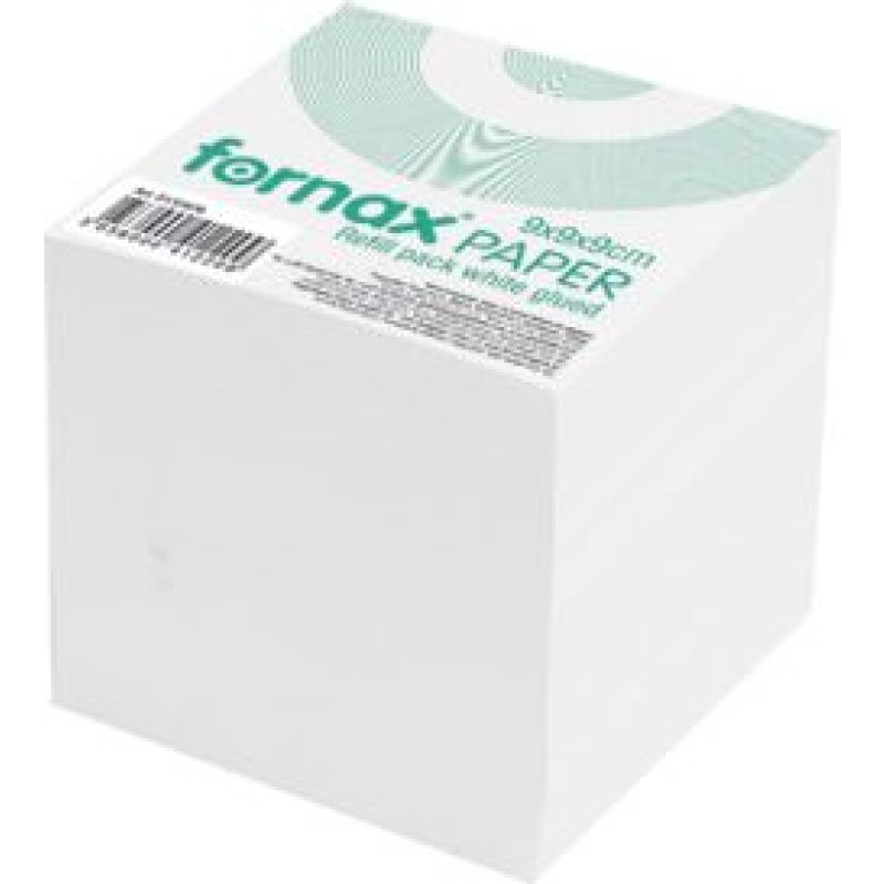 Papir za kocku 9x9x9cm Fornax ljepljeni  bijeli 30684