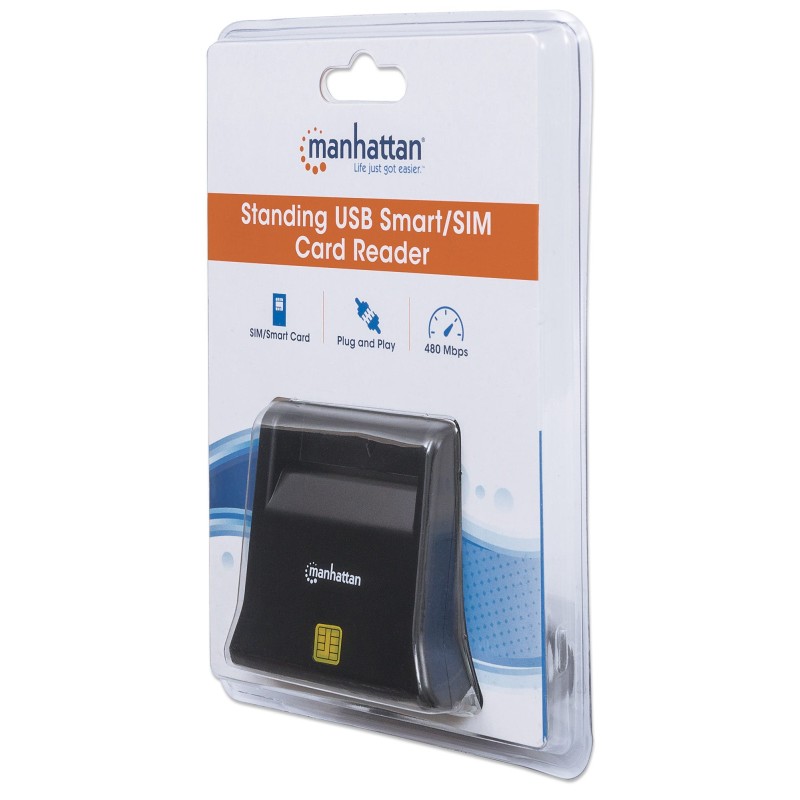 Card reader MANHATTAN Upright za Smart kartice - USB, black 21715