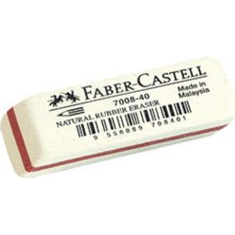 Gumica za brisanje kaučuk Faber-Castell 7008-40 180840 bijela 19502