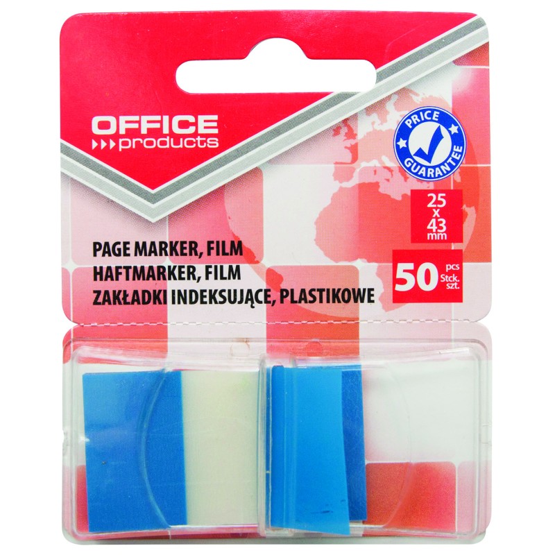 Zastavica  25x43mm 50 listova film poluprozirni Office products plava 30703