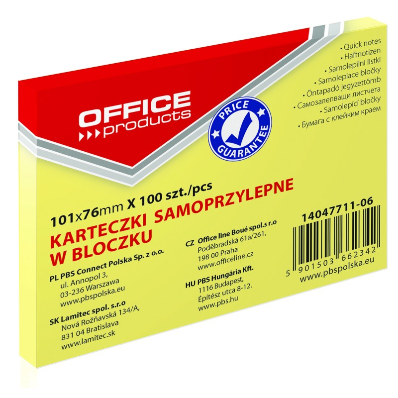 Blok samoljepljivi  101x76mm 100 listova Office products 17206