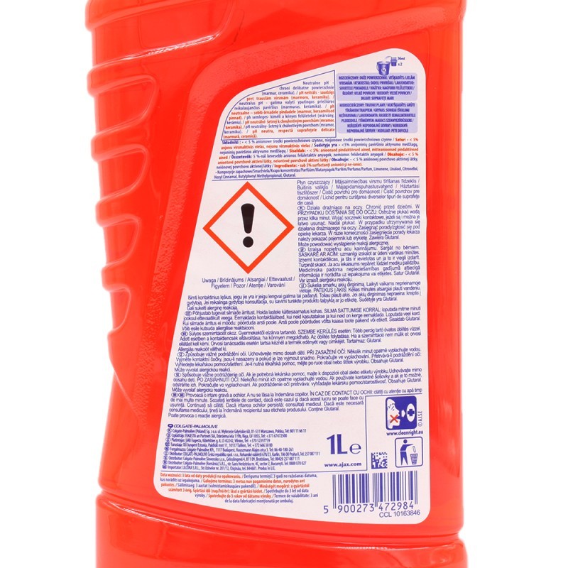 Sredstvo za čišćenje podova univerzalno 1000ml Ajax Red flowers crveni 21175