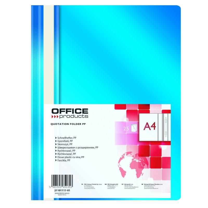 Fascikl euromehanika  A4 Office products 1/1 plavi 17138