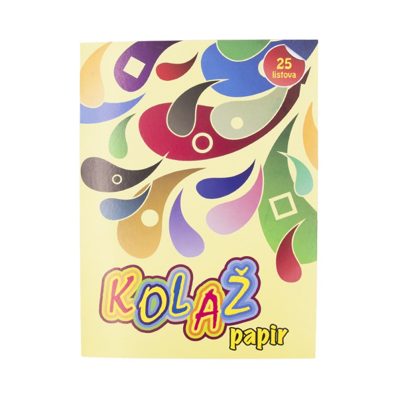 Kolaž papir A4 25 listova obostrani 20539