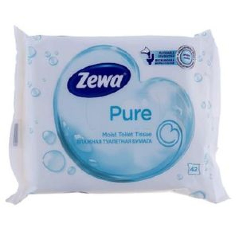 Papir toaletni listići vlažni Zewa pure white 42/1 17764