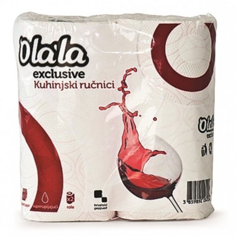 Papirnati ručnici u roli 23cm 3-sl. 2/1 exclusive Olala Vino 21740