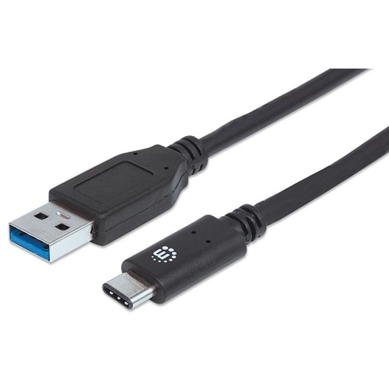 Kabel USB tip A-M<=>USB tip C-M  1.0m - MANHATTAN Super Speed+ 3A 17410