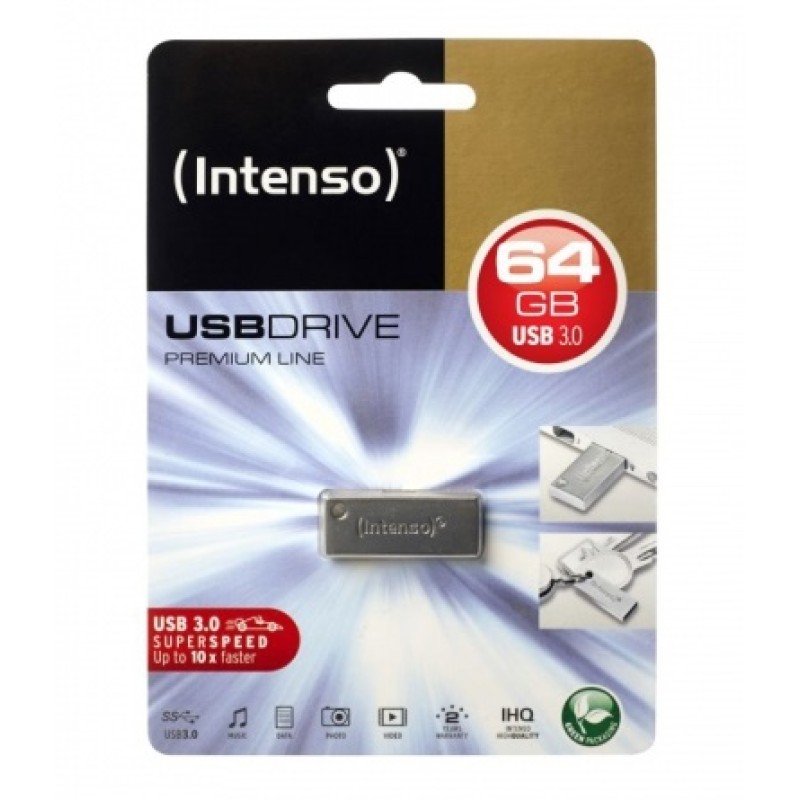 USB 3.0 Flash drive  64GB INTENSO Premium Line - srebrni / aluminij 17124