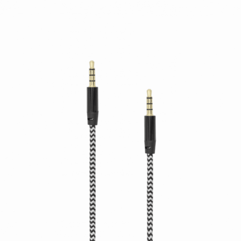 Kabel 3.5mm Stereo Jack-M<=>3.5mm Stereo Jack-M  1.5m Fruity crni SBOX 29497