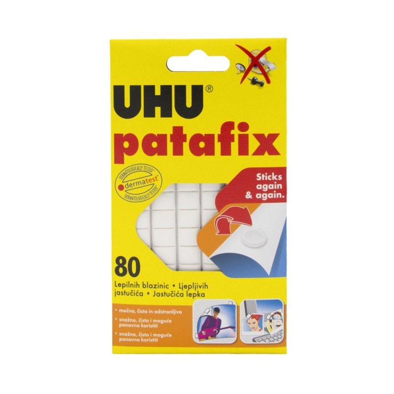 Ljepilo jastučići 65gr Patafix Tac UHU 48810 80/1 bijeli 19237