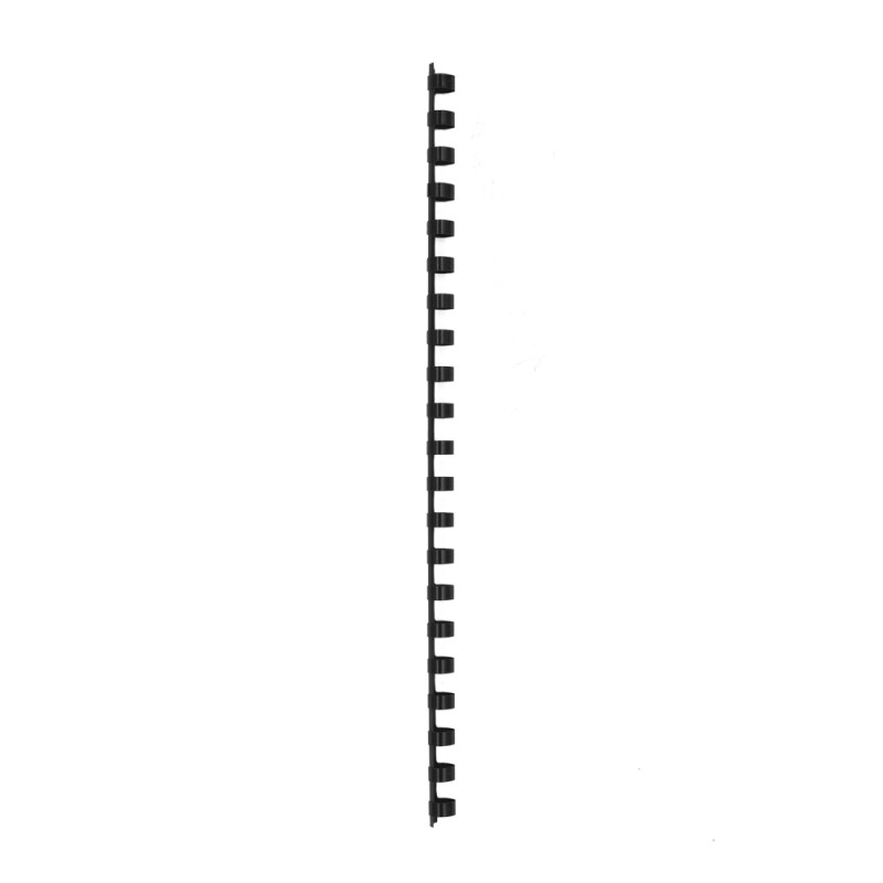 Spirala plastična za uvez do  55 listova 10mm 100/1 okrugla crna 19484
