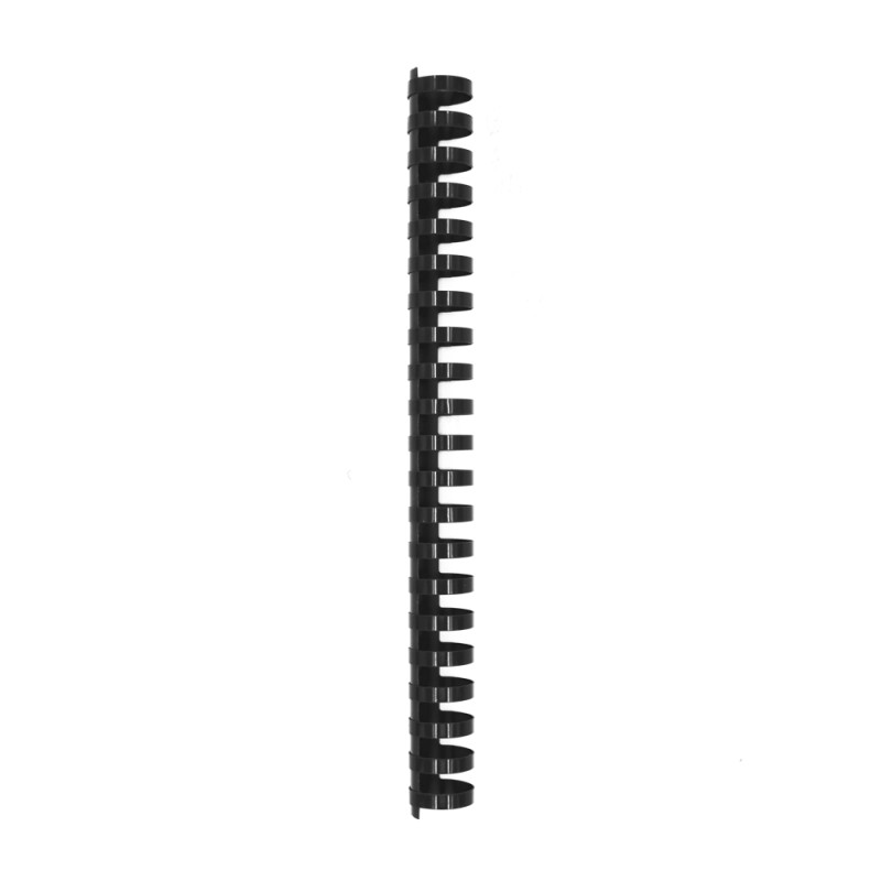 Spirala plastična za uvez do 210 listova 25mm 50/1 okrugla crna 20618