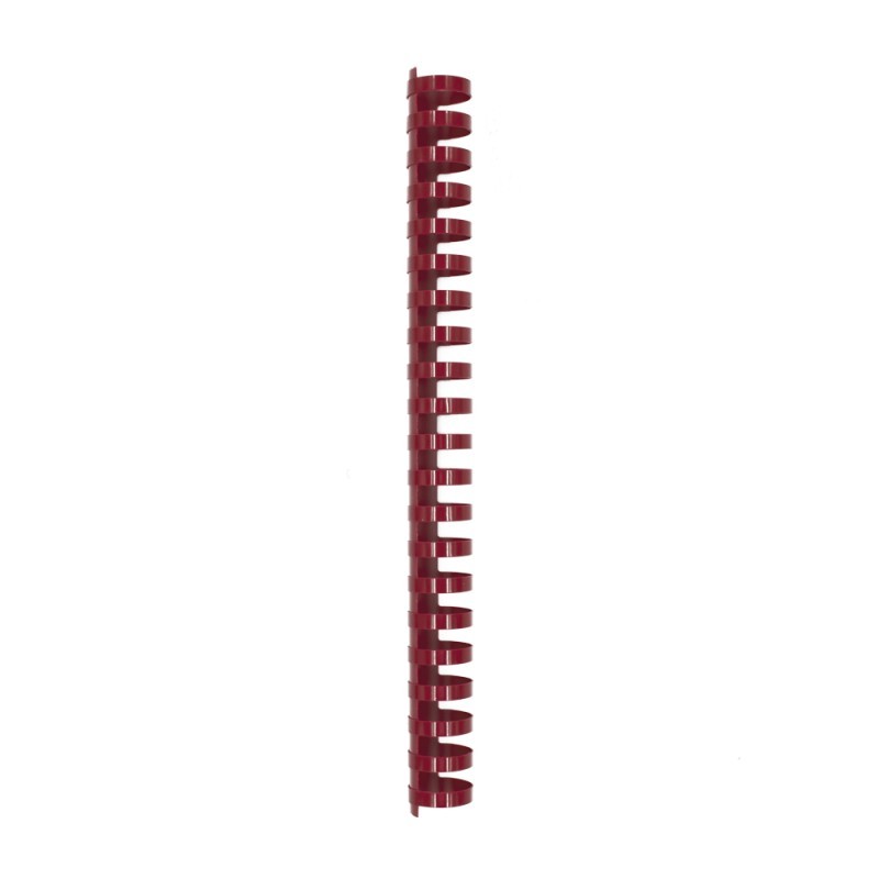 Spirala plastična za uvez do 210 listova 25mm 50/1 okrugla crvena 20620