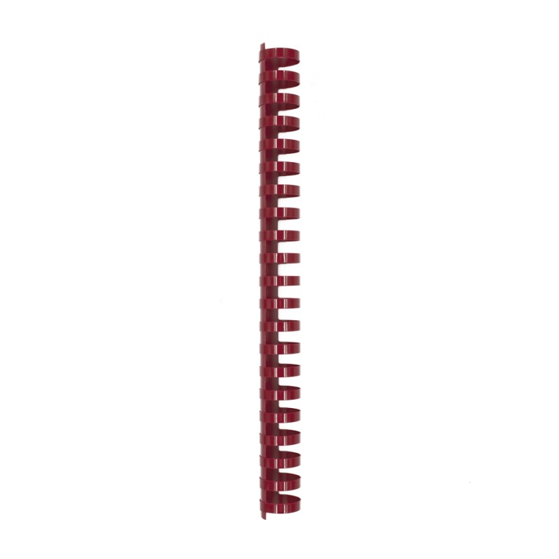 Spirala plastična za uvez do 210 listova 25mm 50/1 okrugla crvena 20621