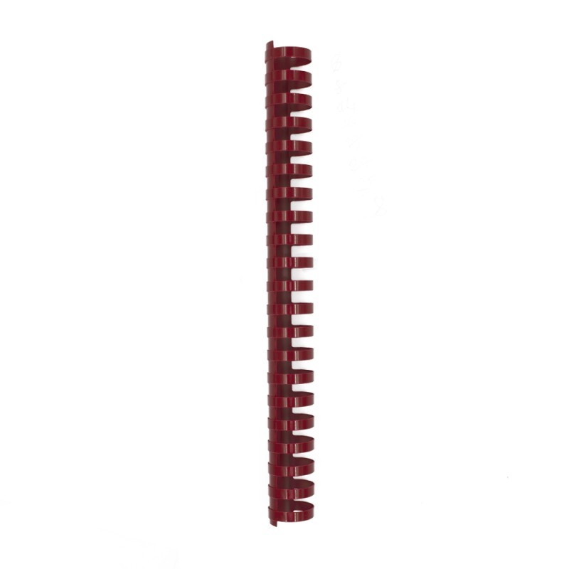 Spirala plastična za uvez do 245 listova 28mm 50/1 okrugla crvena 20624