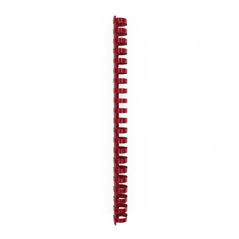 Spirala plastična za uvez do 280 listova 32mm 50/1 ovalna crvena 20631