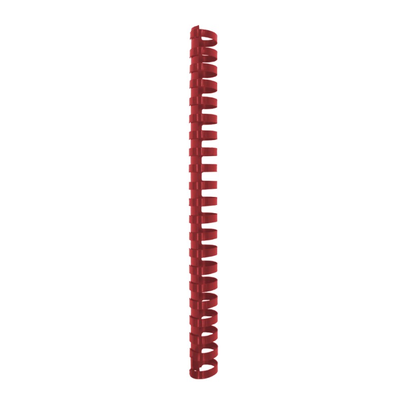 Spirala plastična za uvez do 340 listova 38mm 50/1 ovalna crvena 20637