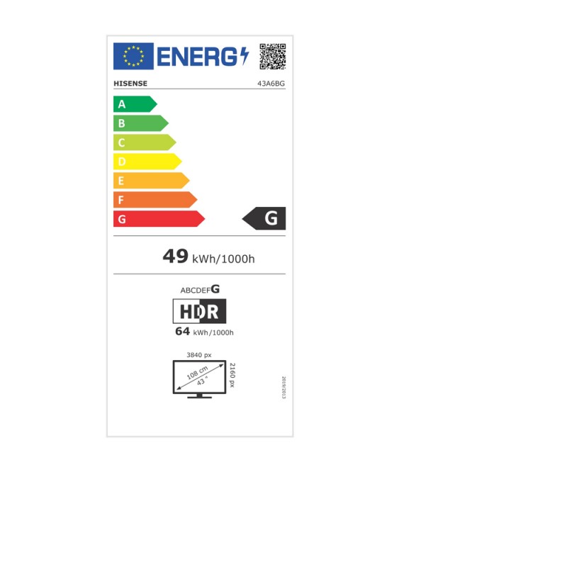 TV HISENSE 43A6BG, LED, 43", 108cm, UHD, SMART 25358