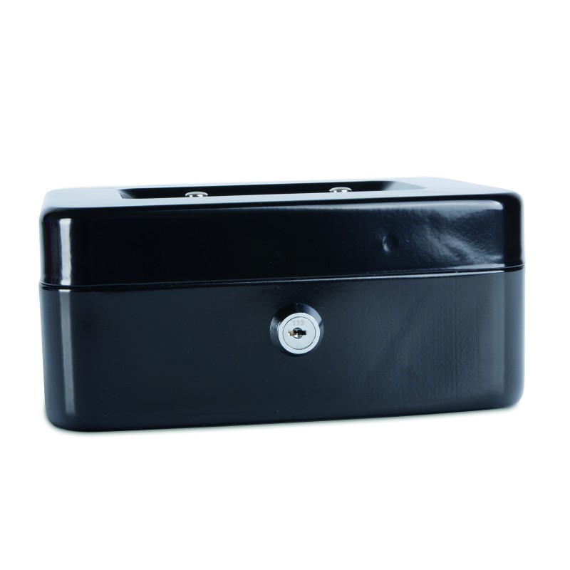 Kasa metalna s ključem 20x9x16cm Donau crna 16943