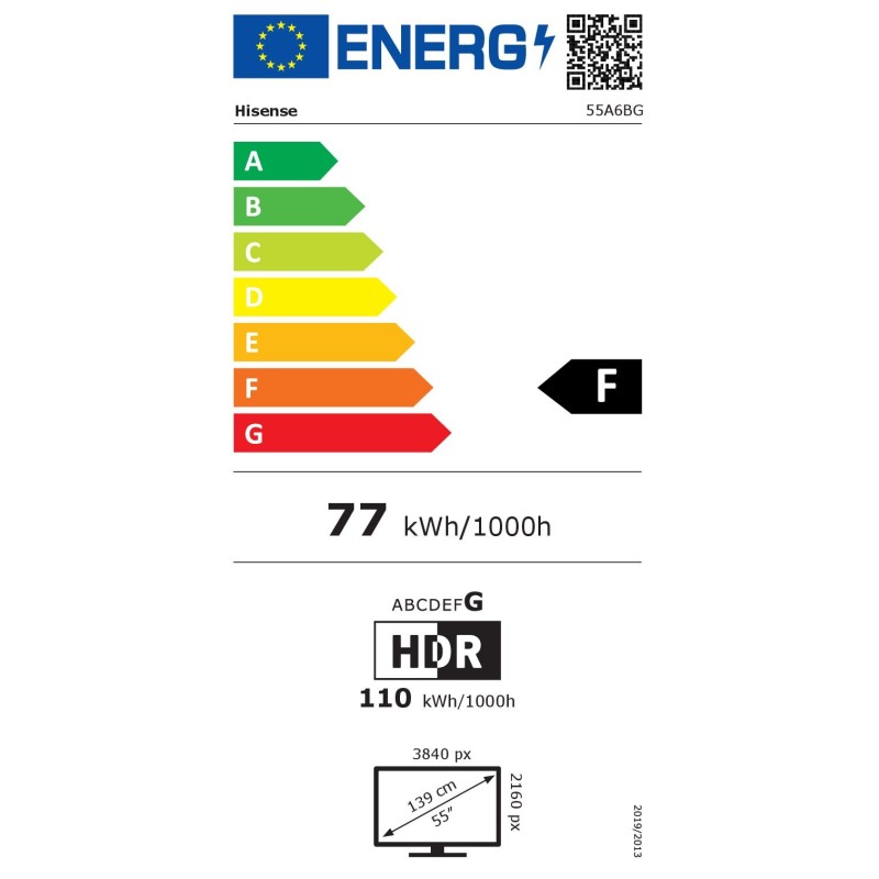 TV HISENSE 55A6BG, LED, 55", 140cm, UHD, SMART 25366