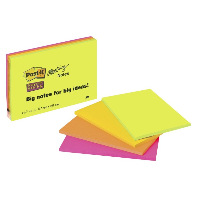 Blok samoljepljivi 152x101mm 180 listova Post-it 3M 6445 Super Sticky 17429