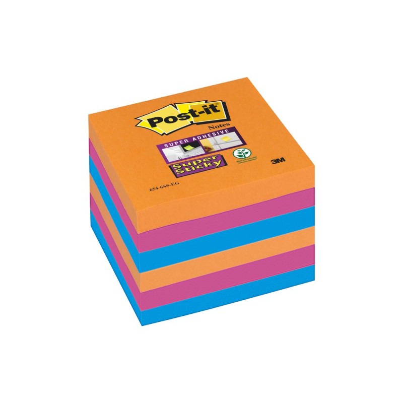 Blok samoljepljivi 76x76mm 6x90 listova Post-it 3M 654S Super Sticky BANGKOK 17506