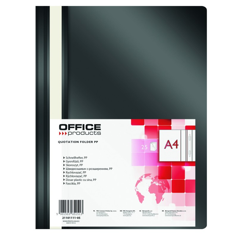 Fascikl euromehanika  A4 Office products 1/1 crni 21973