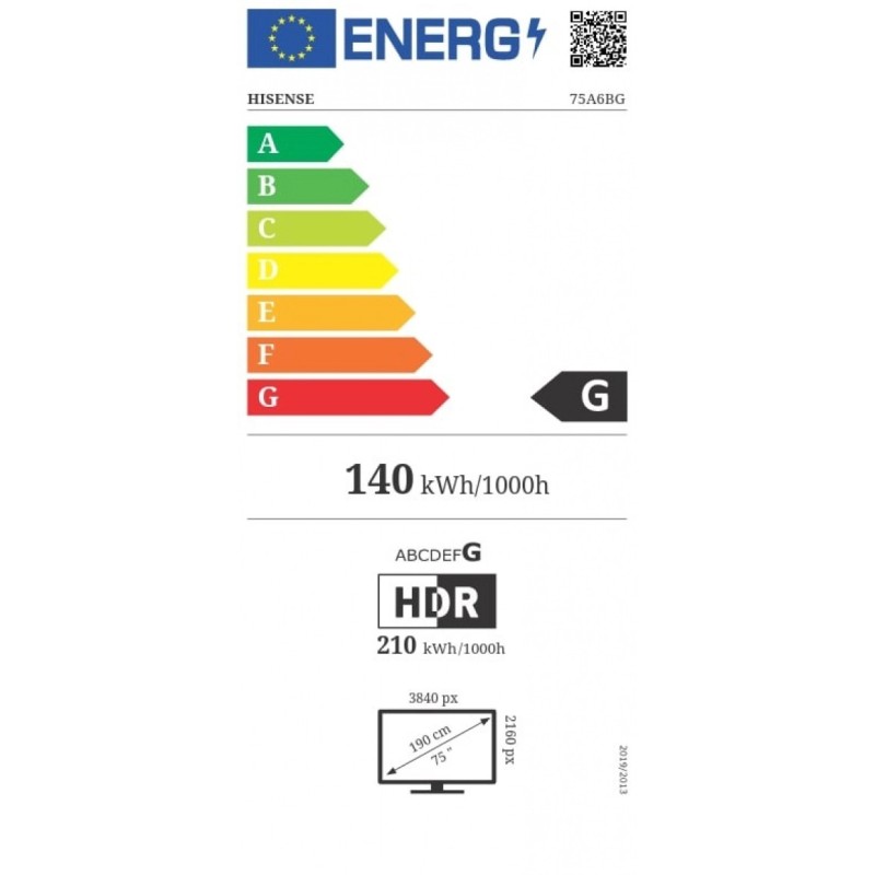 TV HISENSE 75A6BG,  75", 190cm, UHD, SMART 28734