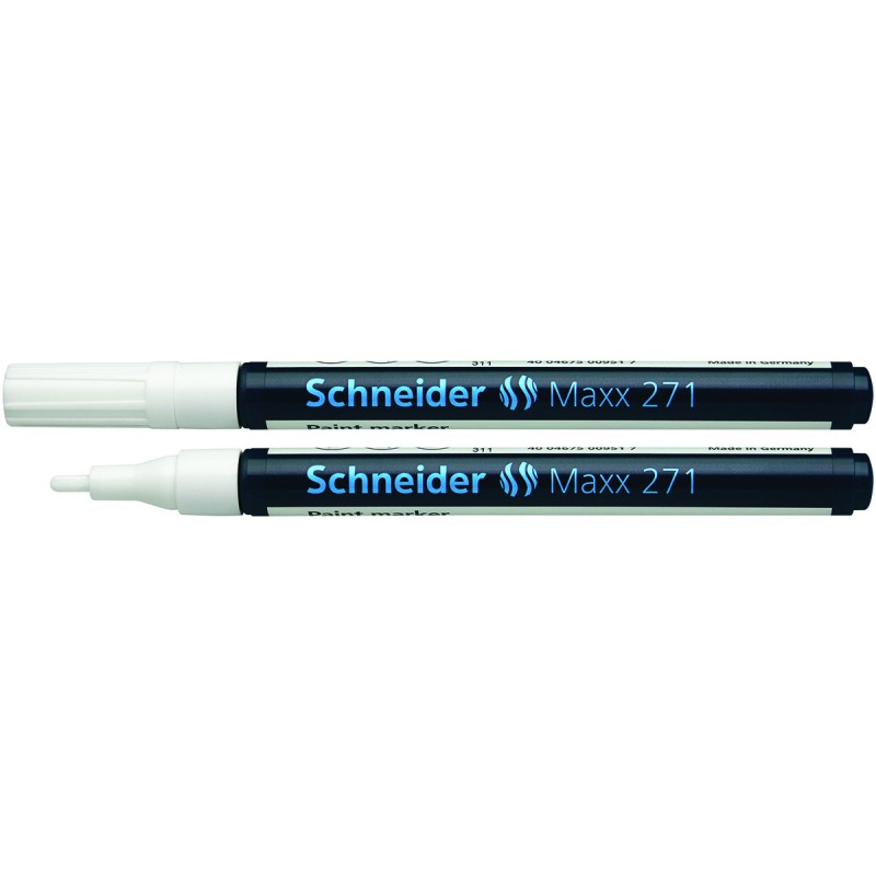 Marker permanentni lakirajući 1-2mm Schneider Paint Maxx 271 bijeli 17144