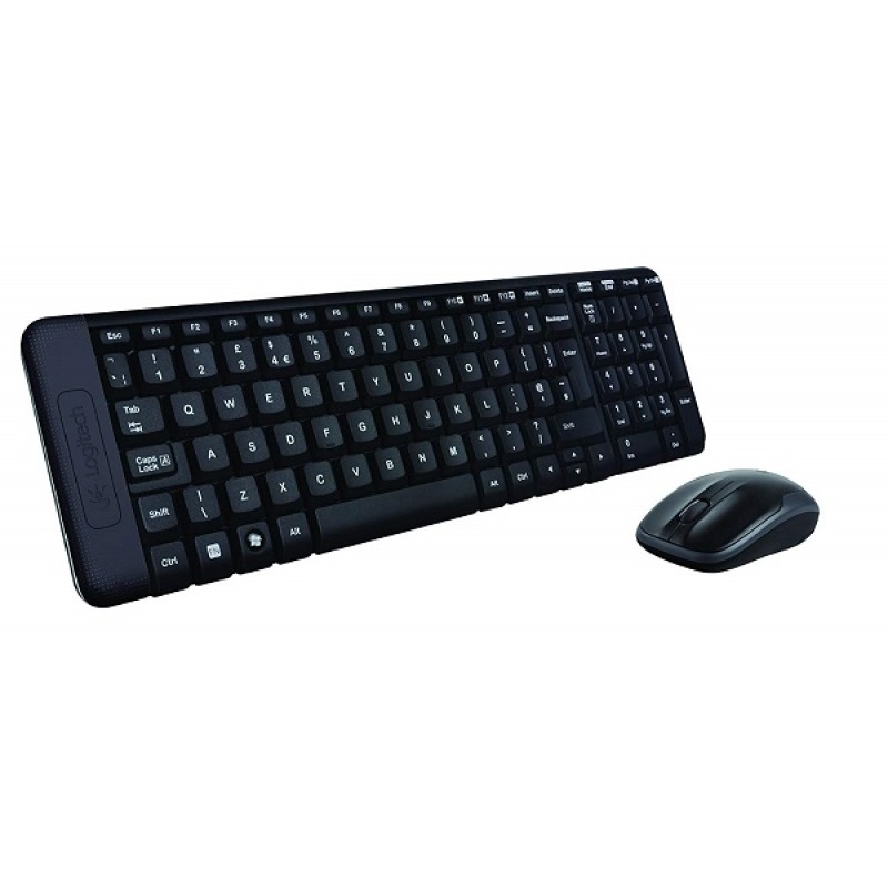 Tipkovnica LOGITECH MK220 Wireless Desktop (tipkovnica+miš) crna 17432