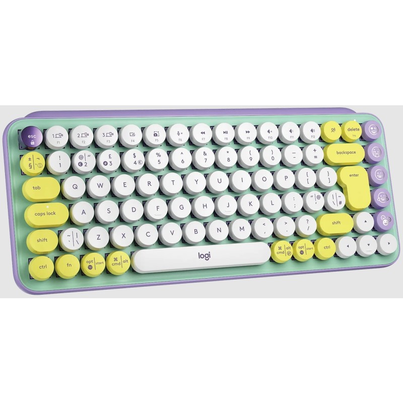 Tipkovnica LOGITECH POP Keys Mechanical w/ emoji key - Daydream Mint 30065