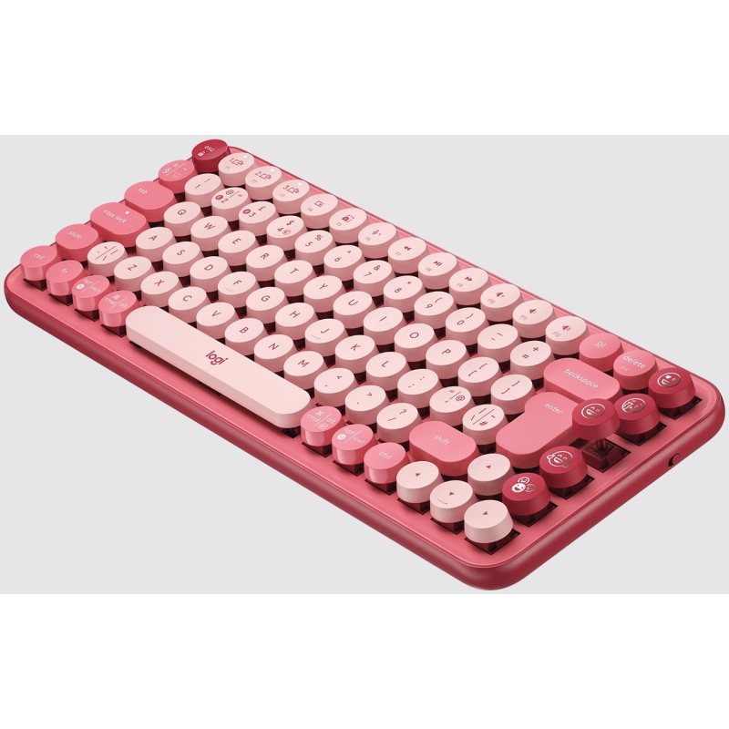 Tipkovnica LOGITECH POP Keys Mechanical w/ emoji key - Heartbreaker Rose 30071