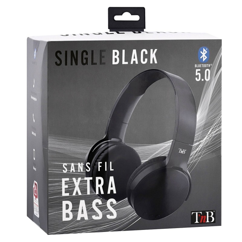 Slušalice+mikrofon T'nB Single Bluetooth - Black 22718