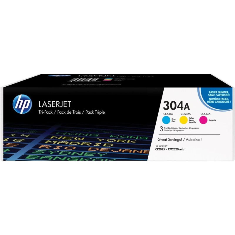 Toner HP CC531A + CC532A + CC533A = CF372AM Pak 3/1 original 16183