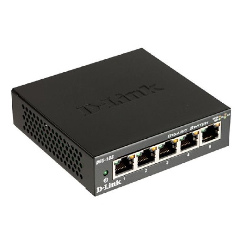 Mrežni switch 10/100/1000Mbps  5 portni D-LINK DGS-105/E metal case 16819