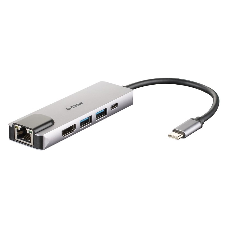 USB HUB D-link 5-in-1 USB-C HDMI Ethernet 30098