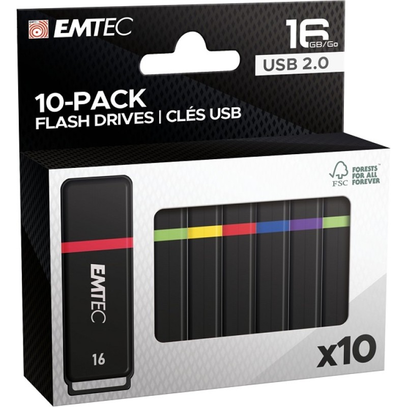 USB 2.0 Flash drive  16GB EMTEC K100 10-pack 30352