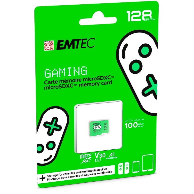 Memorijska kartica Micro Secure Digital 128GB EMTEC UHS-I U3 V30 Gaming Green 25884