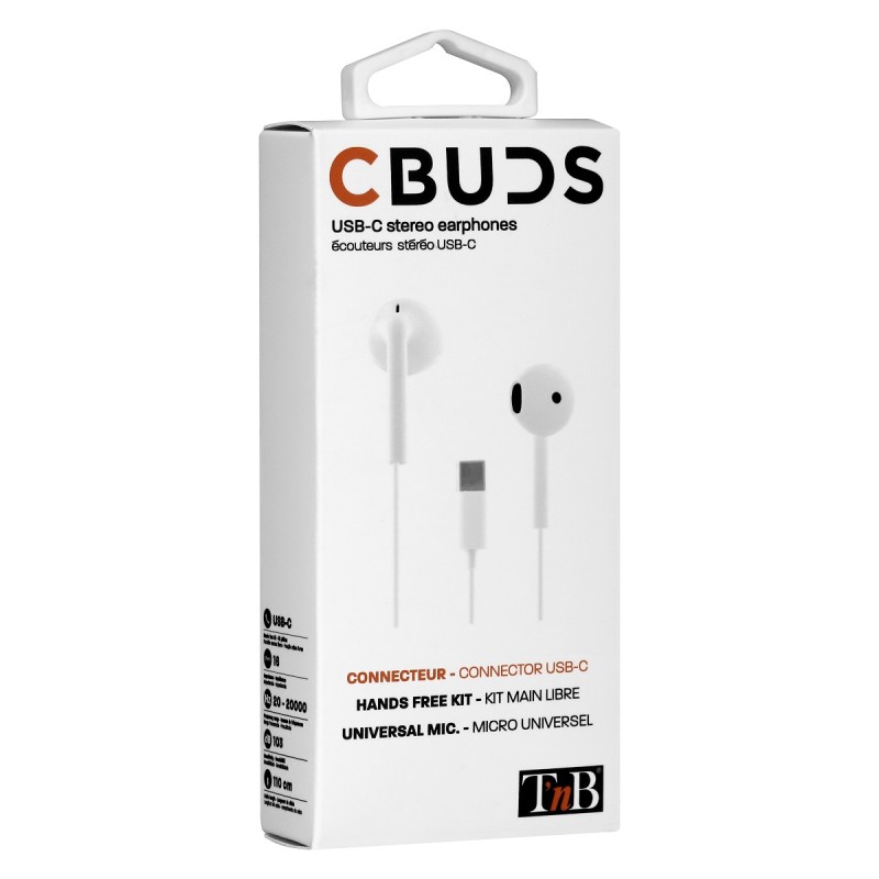 Slušalice+mikrofon T'nB Type-C-Buds - bijele 23696