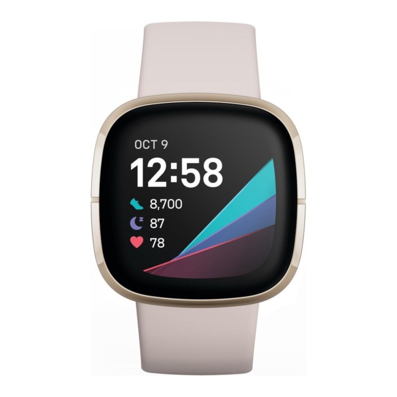 Smart watch FITBIT Sense, Lunar White/Soft Gold - FB512GLWT 23235