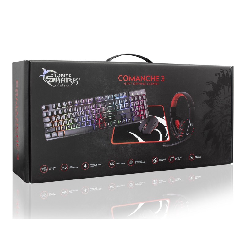 Gaming Set WHITE SHARK Comanche tipkovnica / miš / pad / headset GC-4104 27862