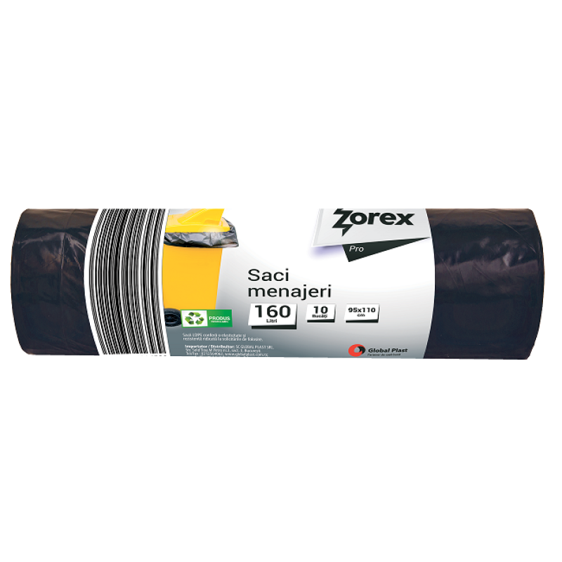 Vreća za smeće 160L 95x110cm 10/1 LDPE Zorex Pro 17806