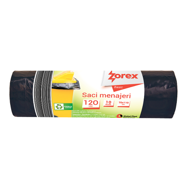 Vreća za smeće 120L 70x110cm 10/1 LDPE Zorex Basic 17805