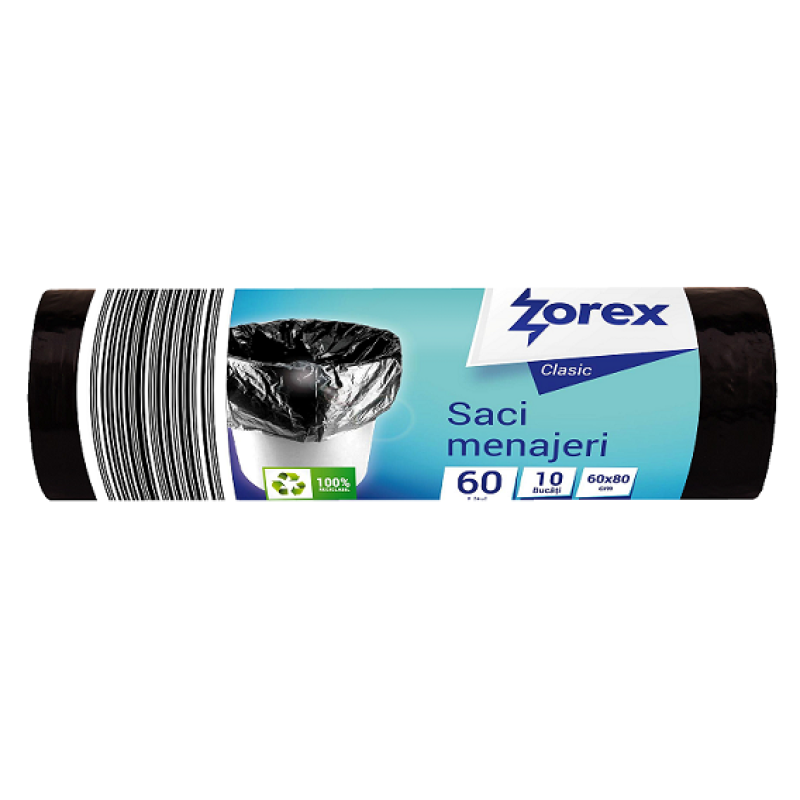 Vreća za smeće  60L 60x80cm 10/1 LDPE Zorex Clasic 17803
