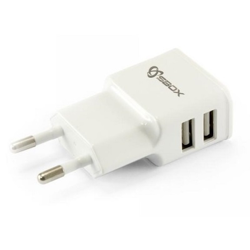 Adapter za napajanje SBOX HC-23 220V=>2x USB - kućni punjač 2,1/1A kutni 17282