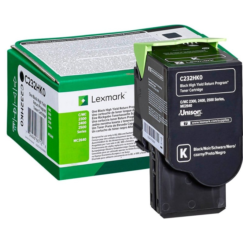 Toner LEXMARK C/MC2325/2425/2535/MC2640 C232HK0 Black original 18682